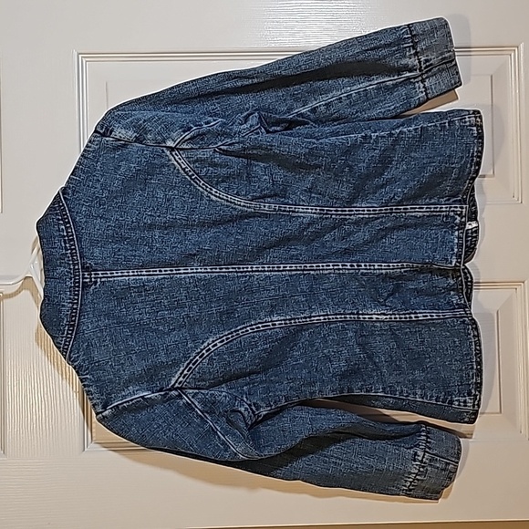 Mossimo 3/4 Sleeve Denim Blazer Jacket  Tailored Fit 2 Button Size Medium - Picture 3 of 7